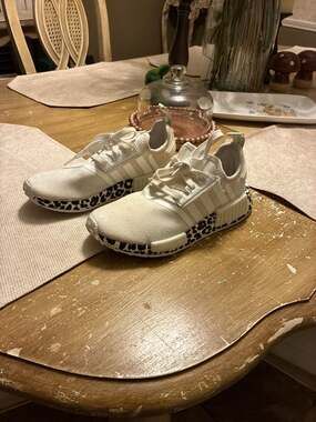 Adidas NMD R1 Boost Black White Leopard Print Women's Mint Green Shoes GZ1623